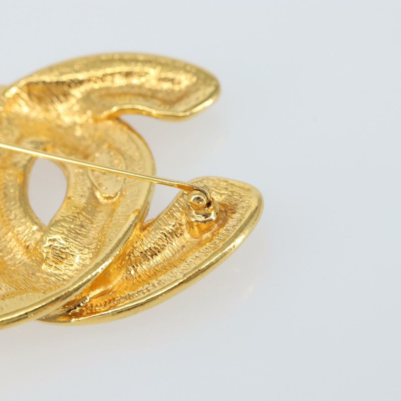 【日本直送】香奈兒 CC 胸針 金屬金 CC Auth am9957V-3