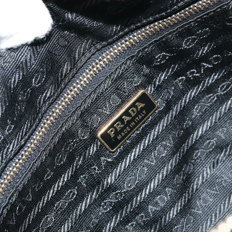 【日本直送】PRADA 尼龍手提包 黑色 金色 正品 157120V-17