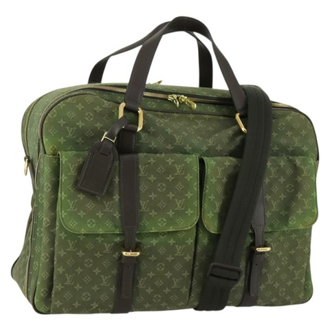 路易威登 Monogram Mini Claudine 波士頓包 卡其色 MB0082 LV Auth mr1701