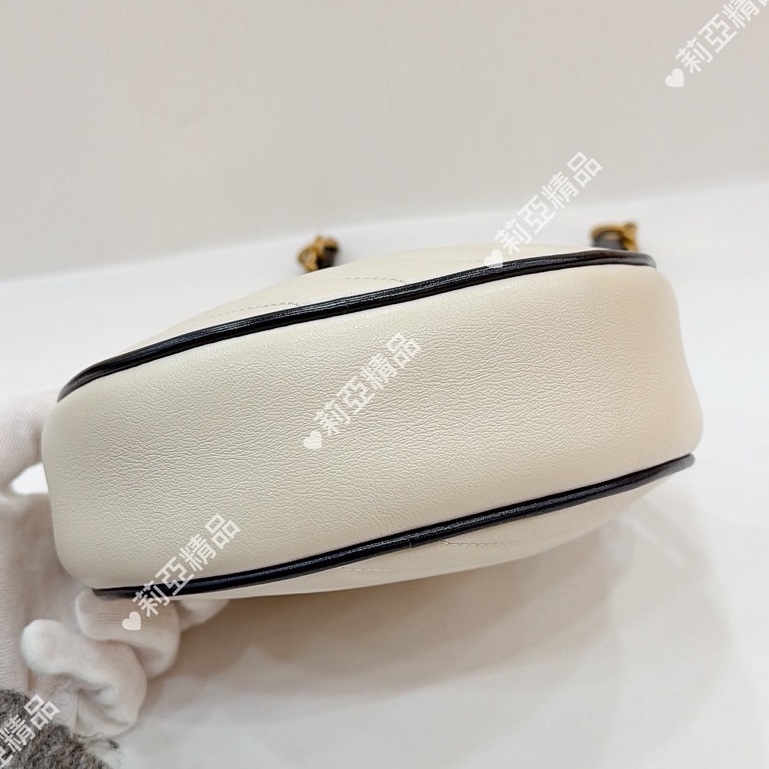 莉亞精品♡GUCCI 550154 圓餅包 白色 二手-8