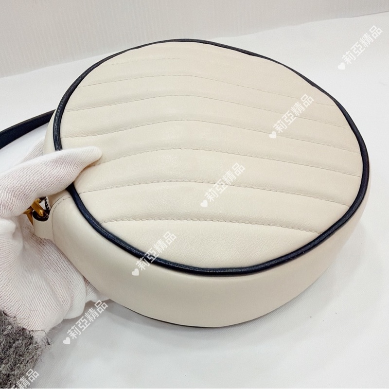 莉亞精品♡GUCCI 550154 圓餅包 白色 二手-11