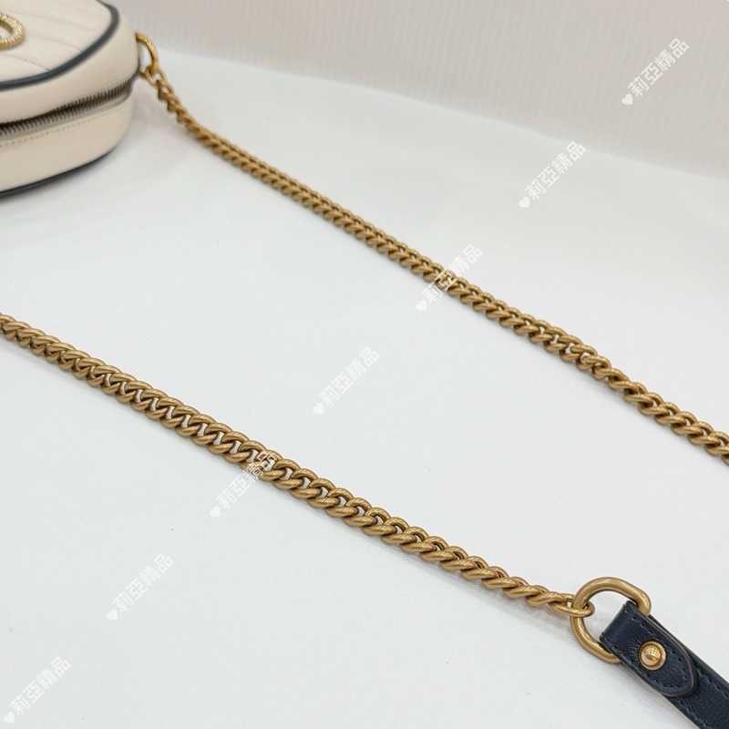 莉亞精品♡GUCCI 550154 圓餅包 白色 二手-17