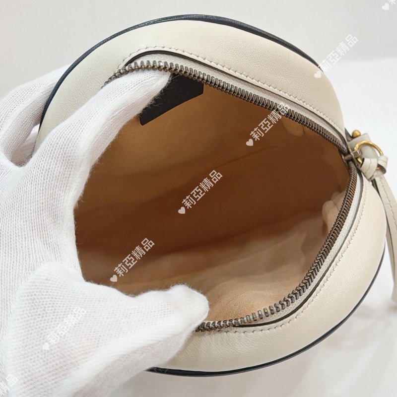 莉亞精品♡GUCCI 550154 圓餅包 白色 二手-18