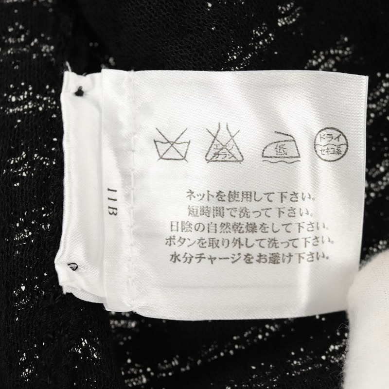 【日本直送】香奈兒黑色人造絲開襟羊毛衫，36碼，CC標誌，正品 am9979V-12