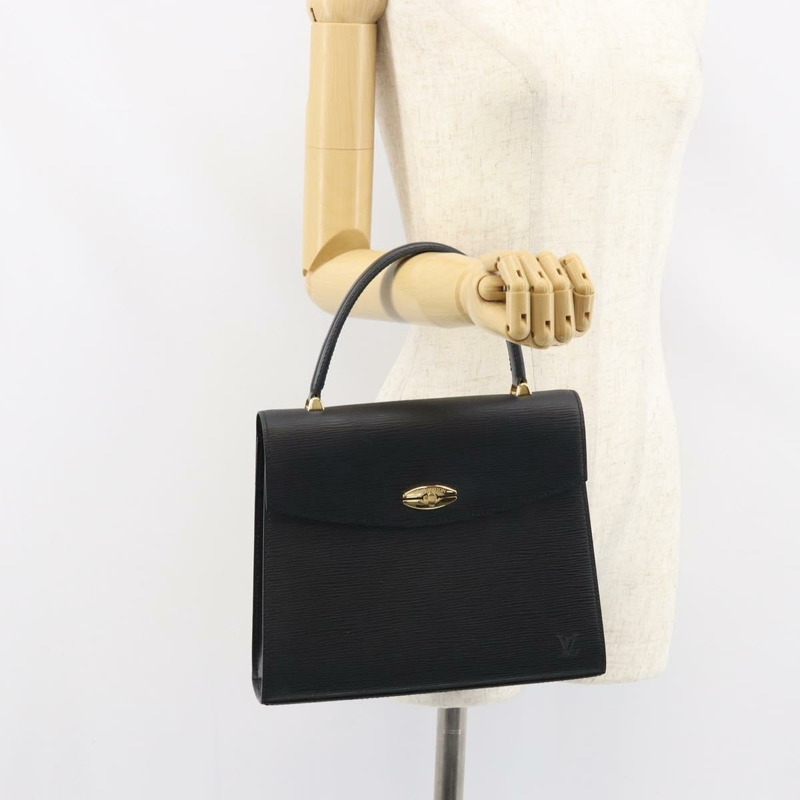 【日本直送】路易威登 Epi Malesherbes 手提包 黑色 M52372 LV Auth mr1661-23