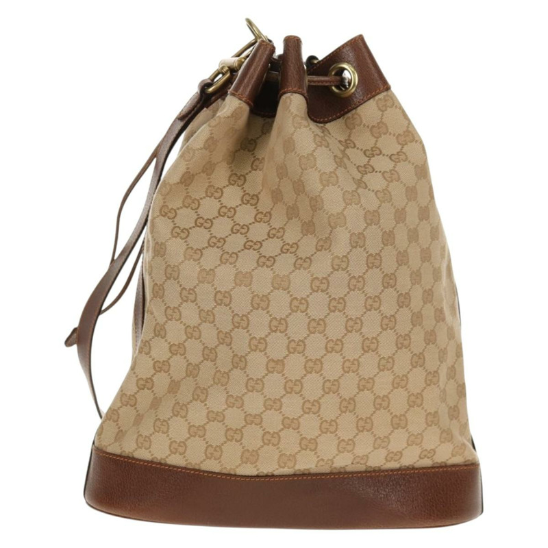 【日本直送】GUCCI GG帆布肩背包 米色金色 正品 yk20026A-2