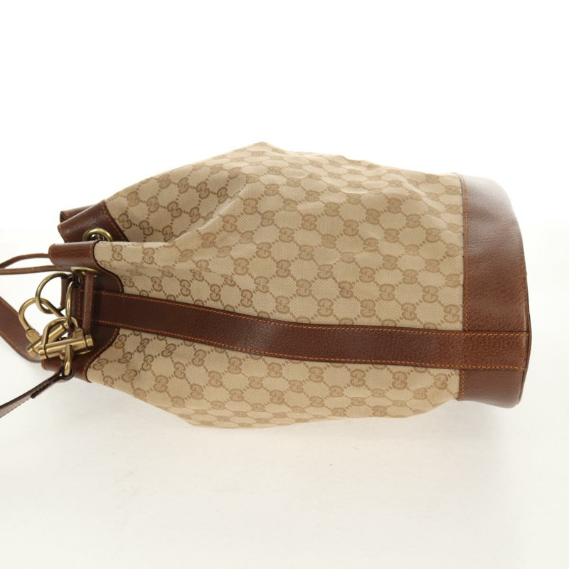 【日本直送】GUCCI GG帆布肩背包 米色金色 正品 yk20026A-3