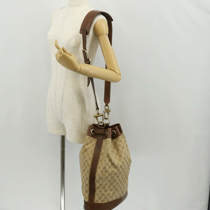 【日本直送】GUCCI GG帆布肩背包 米色金色 正品 yk20026A-25