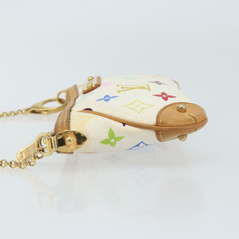 【日本直送】路易威登 Multicolor Pochette Mira MM 手拿包 白色 M60096 LV Auth ka797SAV-3