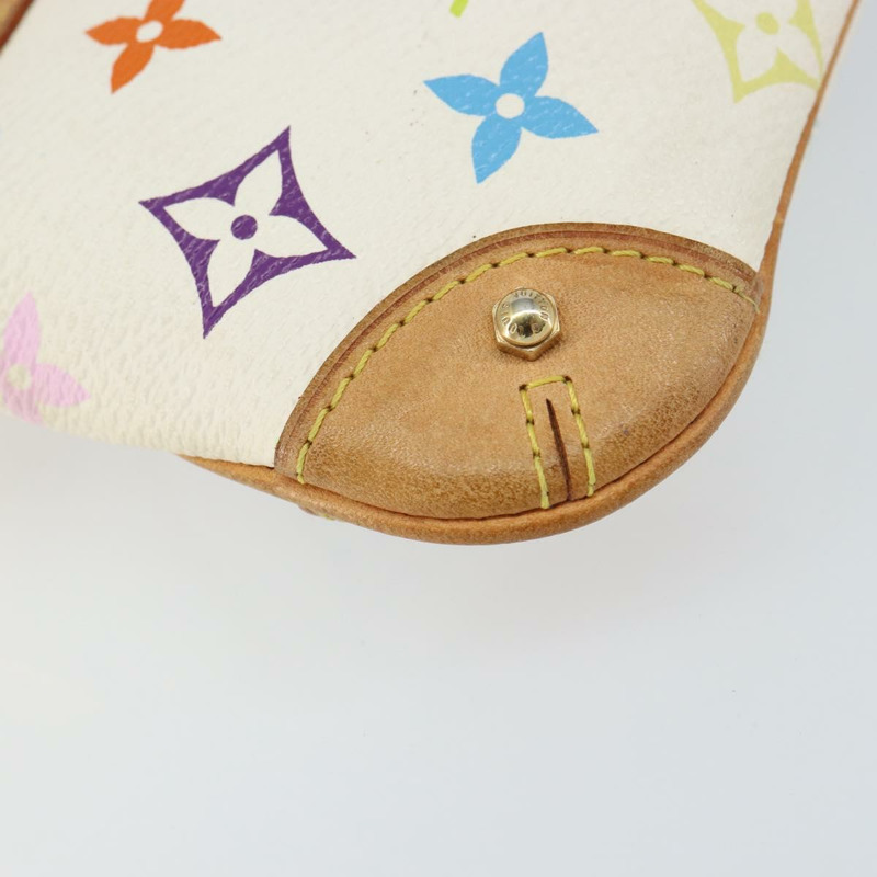 【日本直送】路易威登 Multicolor Pochette Mira MM 手拿包 白色 M60096 LV Auth ka797SAV-15