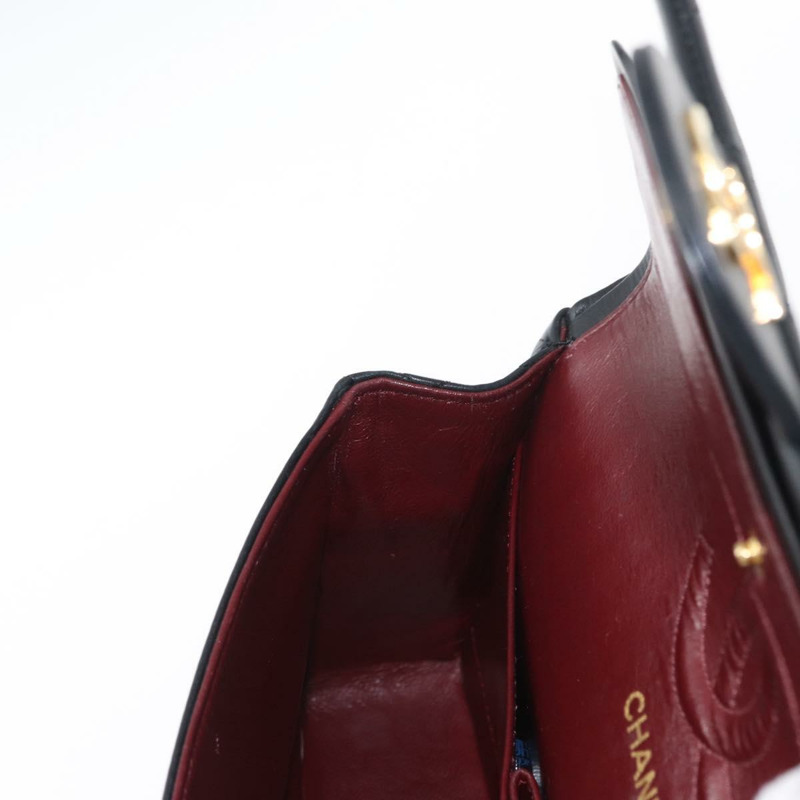 【日本直送】香奈兒 Matelasse 25 雙蓋鏈條包，羊皮材質，黑色，金色雙C標誌，正品編號 BA9001SAM-25