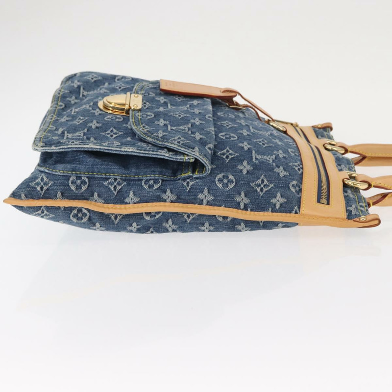 【日本直送】路易威登 Monogram Denim 平底購物手提包 藍色 M95018 LV 正品 BA8994SAV-2