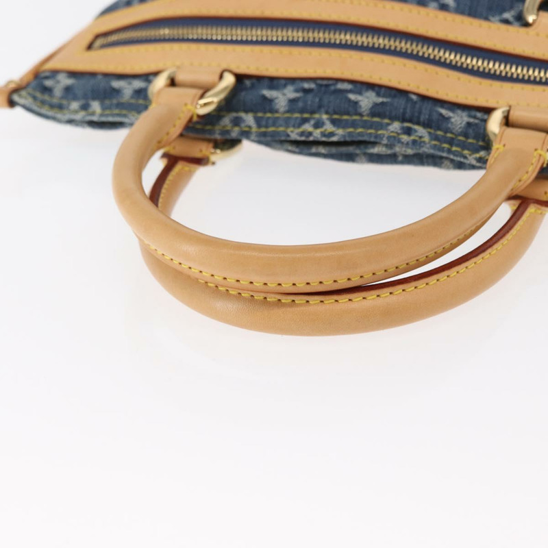 【日本直送】路易威登 Monogram Denim 平底購物手提包 藍色 M95018 LV 正品 BA8994SAV-6