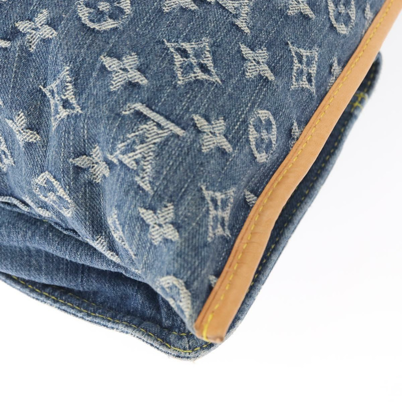 【日本直送】路易威登 Monogram Denim 平底購物手提包 藍色 M95018 LV 正品 BA8994SAV-15