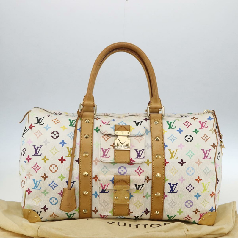 【日本直送】路易威登 Monogram Multicolor Keepall 45 旅行包 白色 M92641 LV 正品 BA8992SAV-11