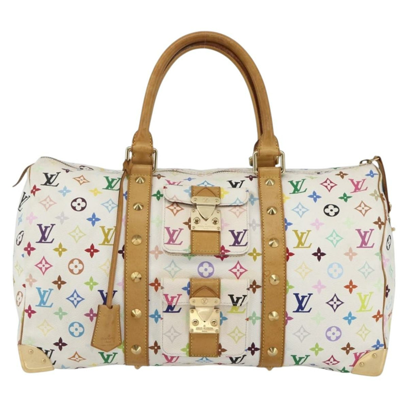 【日本直送】路易威登 Monogram Multicolor Keepall 45 旅行包 白色 M92641 LV 正品 BA8992SAV-12