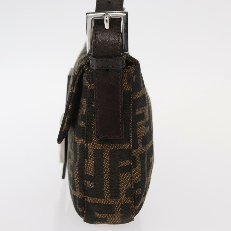 【日本直送】FENDI Zucca帆布Mamma Baguette單肩包 黑色棕色 正品 156651SAM-2
