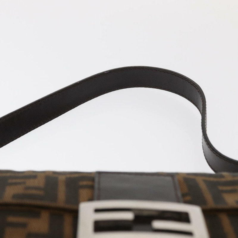 【日本直送】FENDI Zucca帆布Mamma Baguette單肩包 黑色棕色 正品 156651SAM-7