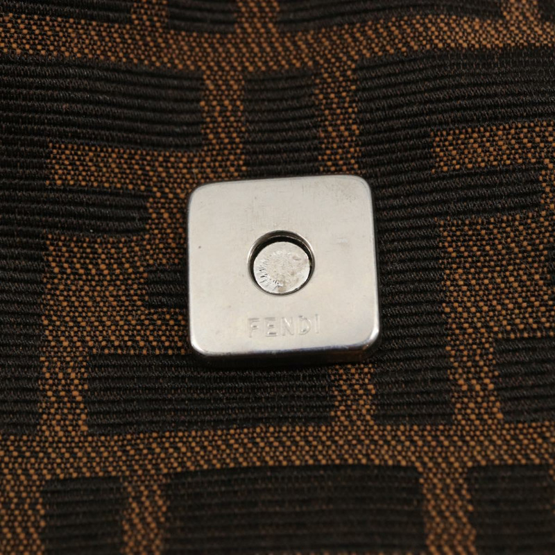 【日本直送】FENDI Zucca帆布Mamma Baguette單肩包 黑色棕色 正品 156651SAM-8