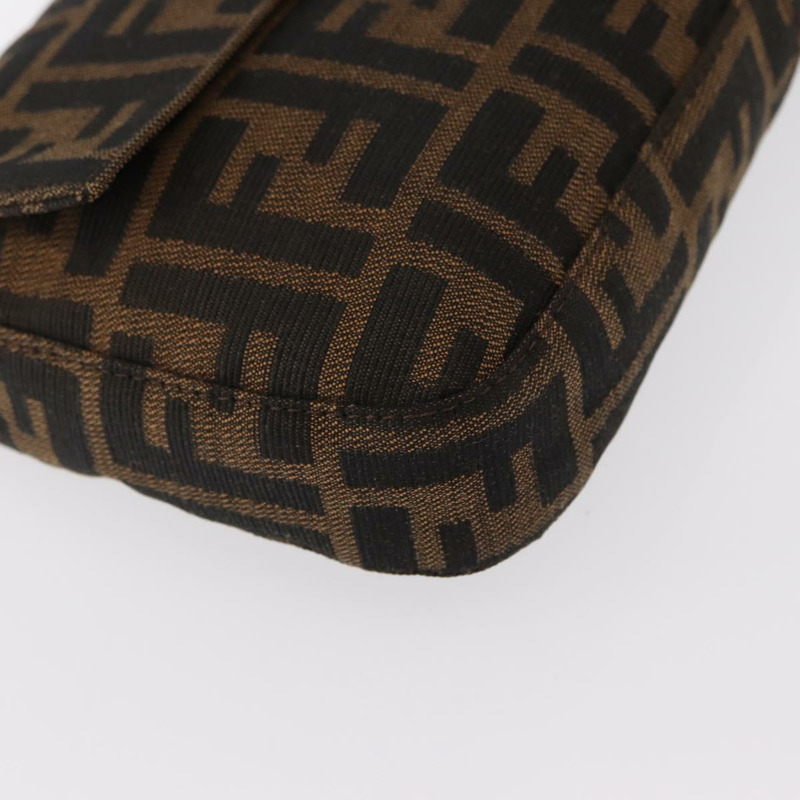 【日本直送】FENDI Zucca帆布Mamma Baguette單肩包 黑色棕色 正品 156651SAM-13