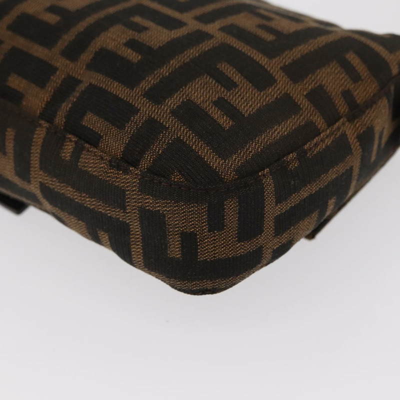 【日本直送】FENDI Zucca帆布Mamma Baguette單肩包 黑色棕色 正品 156651SAM-16