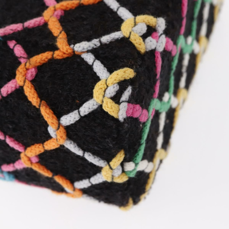 【日本直送】香奈兒 (CHANEL) Matelasse Chain Vanity Bag Tweed Multicolor Gold CC Auth 156641SM-16