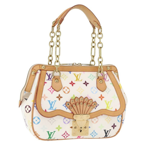 路易威登 Monogram Multicolor Gracie MM 手袋 白色 M92590 LV 正品 151203SM