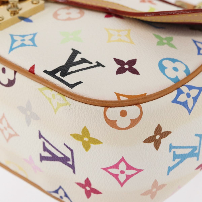 【日本直送】路易威登 Monogram Multicolor Gracie MM 手袋 白色 M92590 LV 正品 151203SM-17