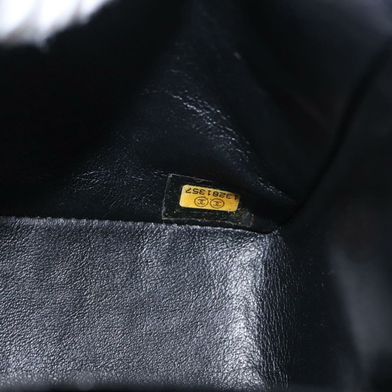 【日本直送】香奈兒 Matelasse 25 雙蓋鏈條包，魚子醬紋皮革，黑色，CC 標誌，正品編號 158360SM-11