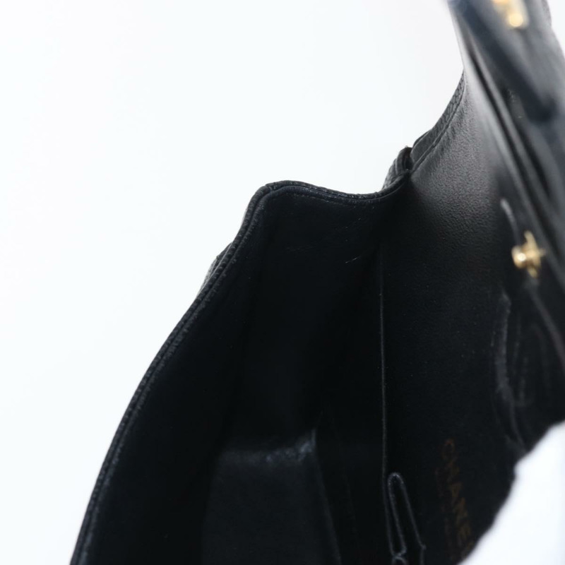 【日本直送】香奈兒 Matelasse 25 雙蓋鏈條包，魚子醬紋皮革，黑色，CC 標誌，正品編號 158360SM-24