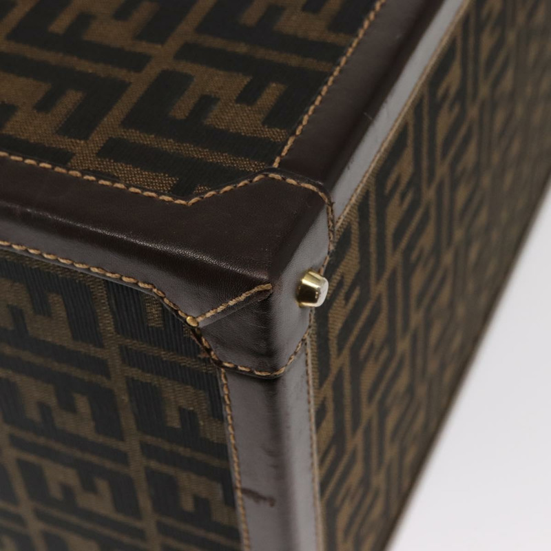 【日本直送】FENDI Zucca帆布化妝箱，黑色/棕色，正品，貨號155108SAV-14