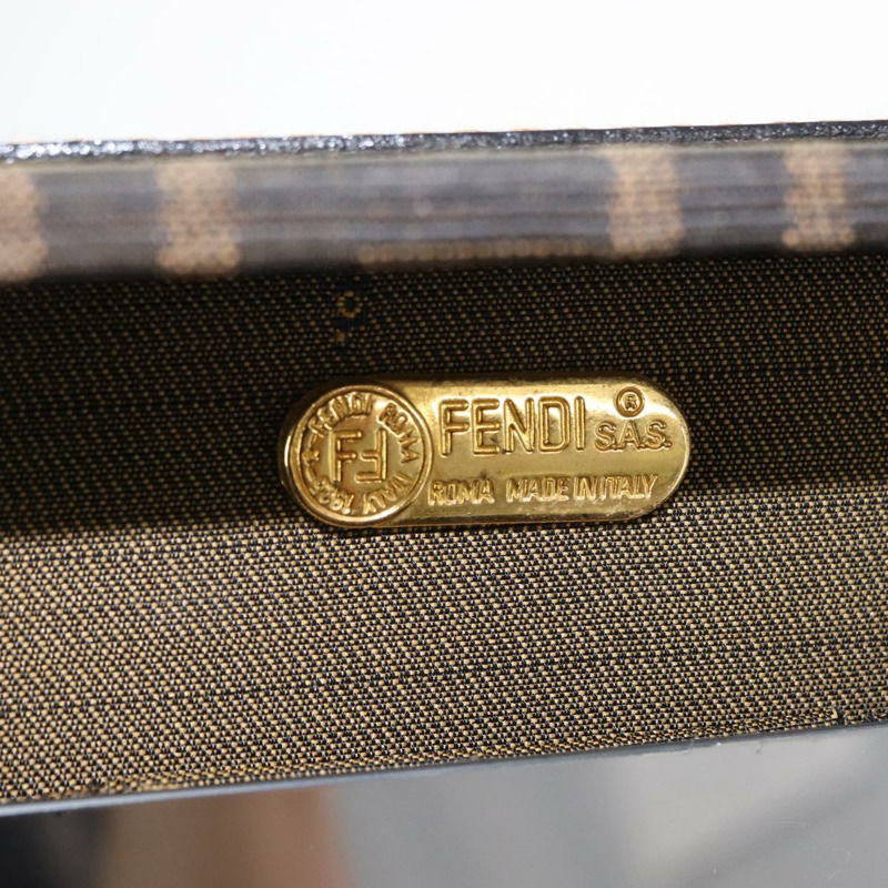 【日本直送】FENDI Zucca帆布化妝箱，黑色/棕色，正品，貨號155108SAV-18
