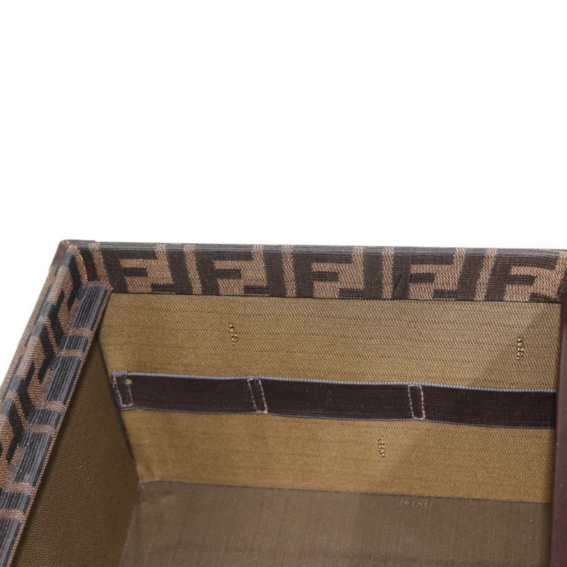 【日本直送】FENDI Zucca帆布化妝箱，黑色/棕色，正品，貨號155108SAV-20