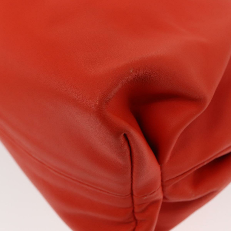 【日本直送】BOTTEGA VENETA 鏈條單肩包 皮革 橘色 金色 正品 146565SAV-15