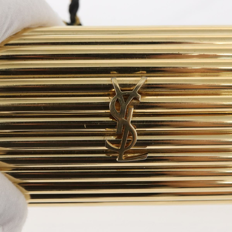 【日本直送】SAINT LAURENT 鏈條 Cassandra 單肩包 塑膠 金色 正品 146564SAM-18