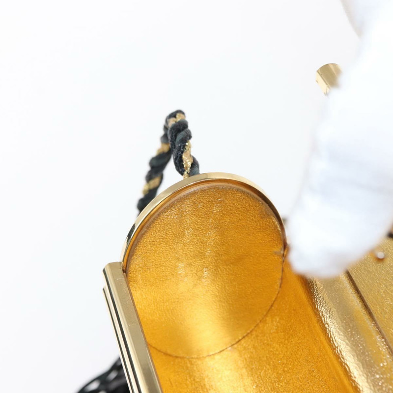 【日本直送】SAINT LAURENT 鏈條 Cassandra 單肩包 塑膠 金色 正品 146564SAM-22