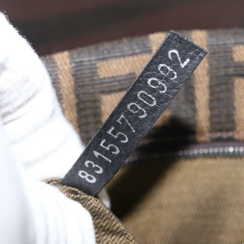 【日本直送】FENDI Zucca帆布Mamma Baguette單肩包 黑色棕色 正品 146548V-10