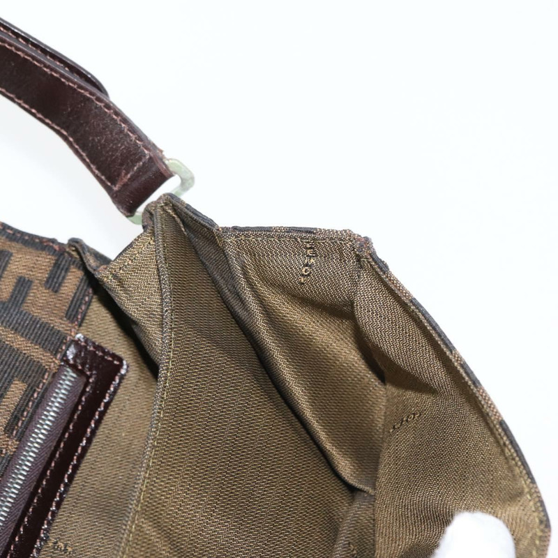 【日本直送】FENDI Zucca帆布Mamma Baguette單肩包 黑色棕色 正品 146548V-27
