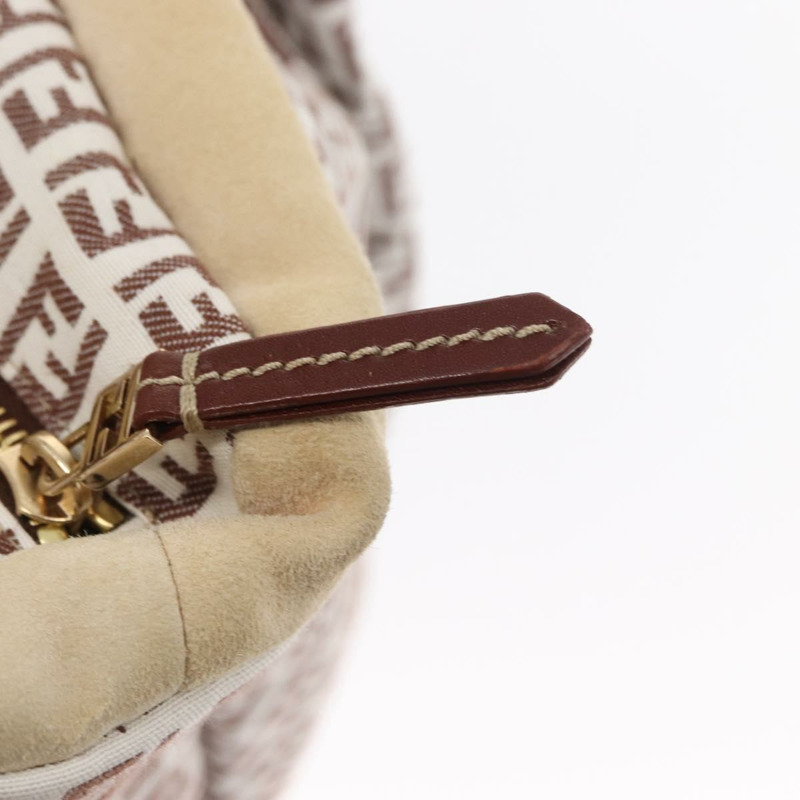 【日本直送】FENDI Zucchino帆布手提包 白色 棕色 正品 146551V-16