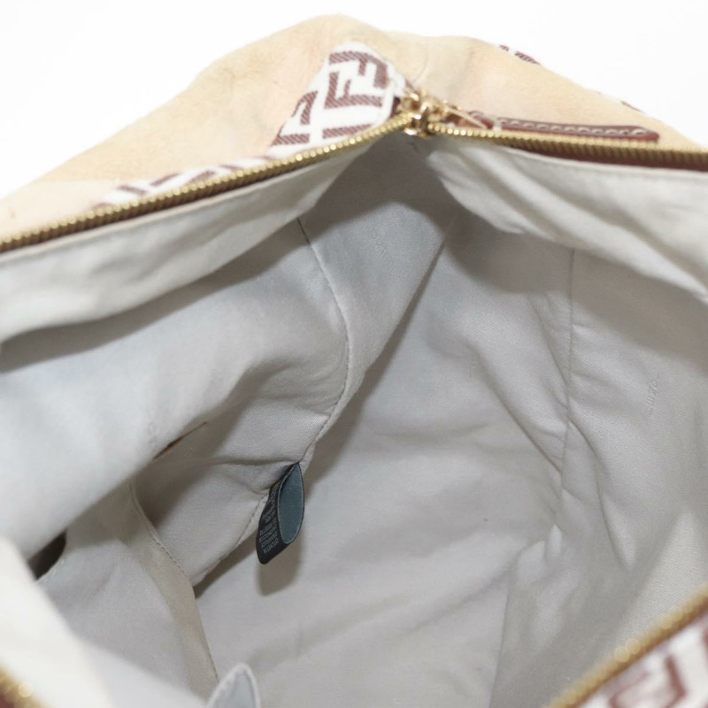 【日本直送】FENDI Zucchino帆布手提包 白色 棕色 正品 146551V-19