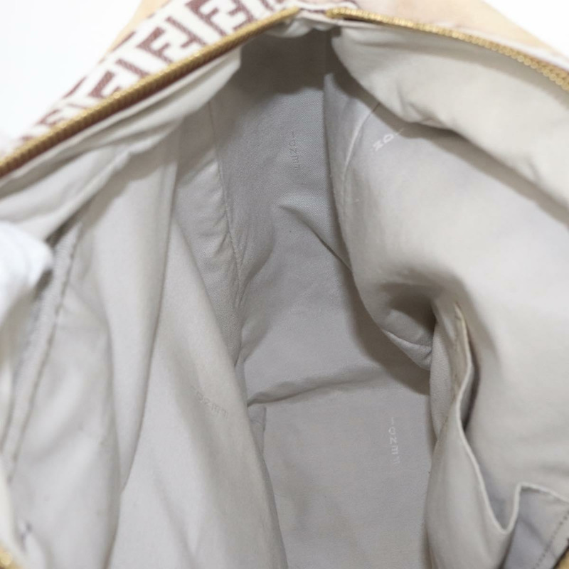 【日本直送】FENDI Zucchino帆布手提包 白色 棕色 正品 146551V-20