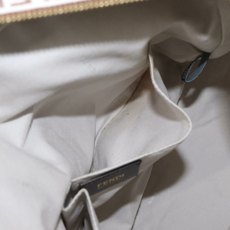 【日本直送】FENDI Zucchino帆布手提包 白色 棕色 正品 146551V-21