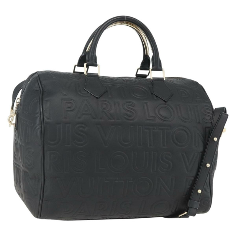 【日本直送】路易威登 Paris Speedy Cube 手提包，黑色皮革，貨號 M95816，LV 正品，貨號 146562SM-0