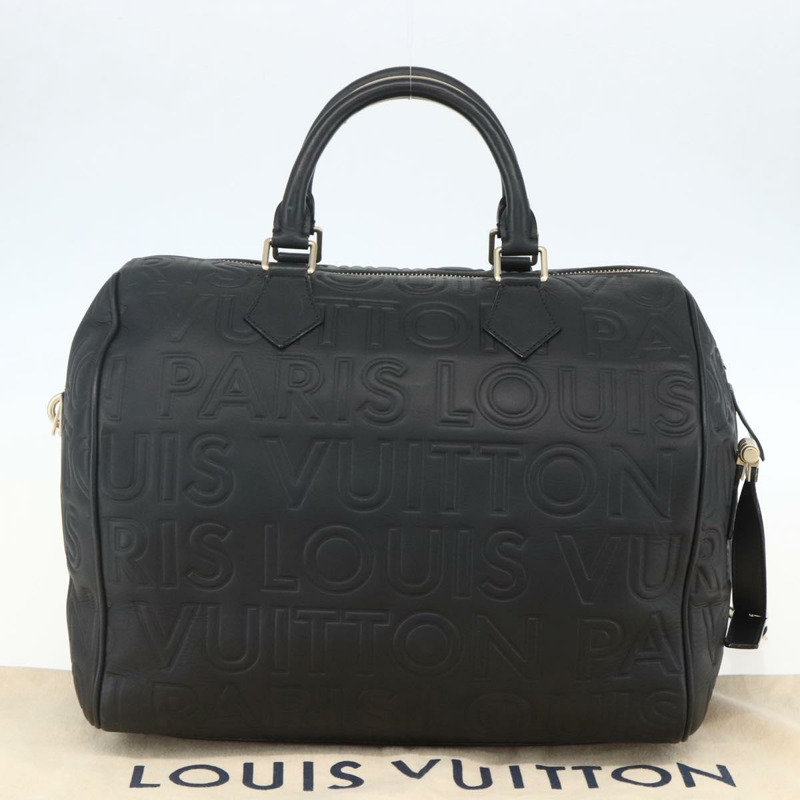 【日本直送】路易威登 Paris Speedy Cube 手提包，黑色皮革，貨號 M95816，LV 正品，貨號 146562SM-11