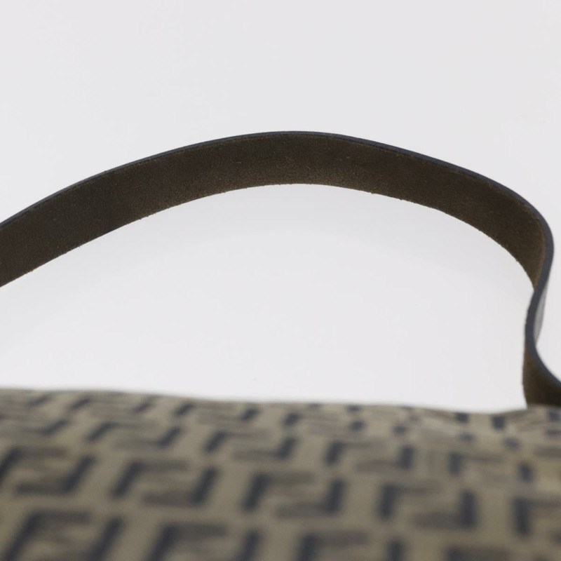 【日本直送】FENDI Zucchino帆布Mamma Baguette單肩包 海軍藍 銀色 正品 146550V-13