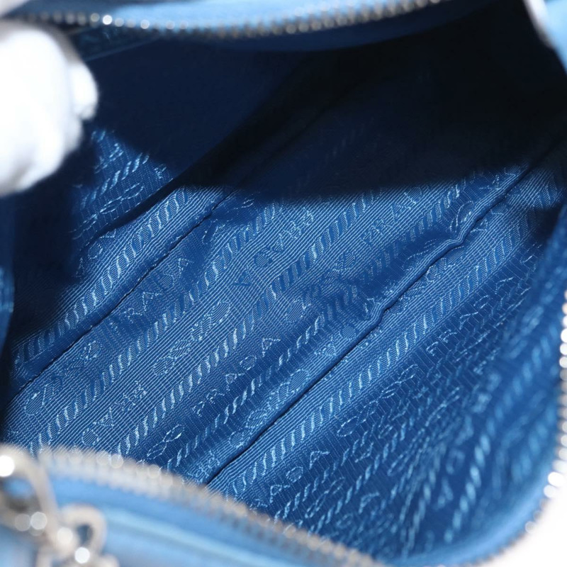 【日本直送】PRADA 復刻版單肩包 尼龍 2way 淺藍色 1BH204 正品 146563SAM-9