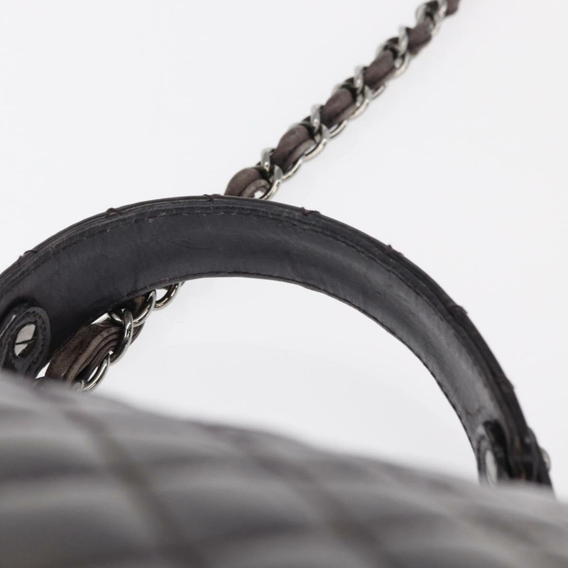 【日本直送】香奈兒 Matelasse 鏈條包 漆皮 2way 紫色 銀色 CC 標誌 Auth 146555V-13