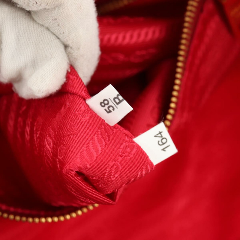 【日本直送】PRADA 雙肩包 尼龍 紅色 金色 正品 158701V-9