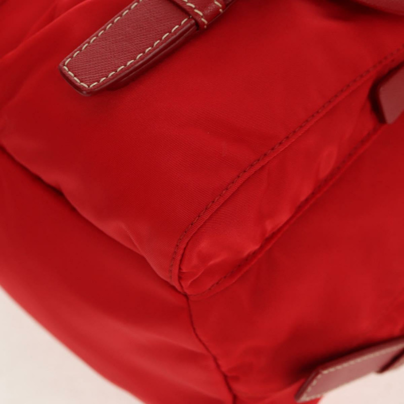 【日本直送】PRADA 雙肩包 尼龍 紅色 金色 正品 158701V-17