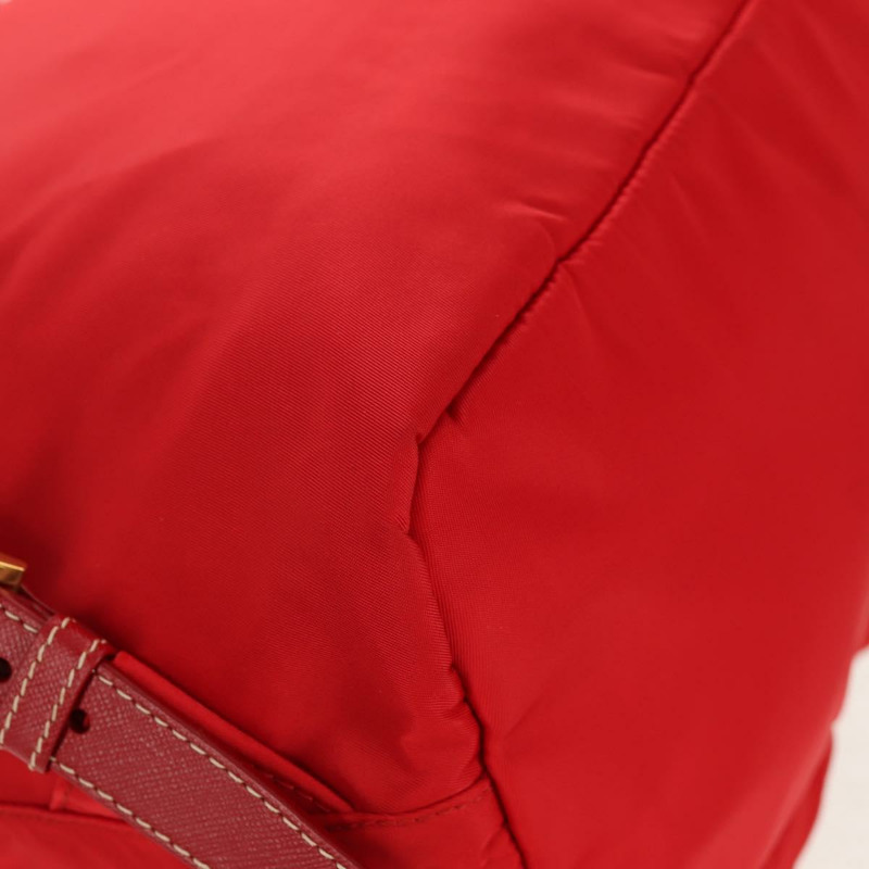 【日本直送】PRADA 雙肩包 尼龍 紅色 金色 正品 158701V-18